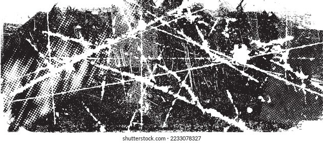 Splatter scratched Texture . Distress Grunge background . Scratch, Grain, Noise, grange stamp . Black Spray Blot of Ink.Place illustration Over any Object to Create Grungy Effect .abstract vector.