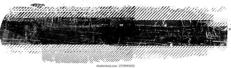 Salpicadura de textura rayada. Fondo del Grunge de la angustia . Rasguño, grano, ruido, sello de grano . Negro Spray Blot de tinta. Coloque la ilustración sobre cualquier objeto a Create Grungy Efecto. Vector abstracto.