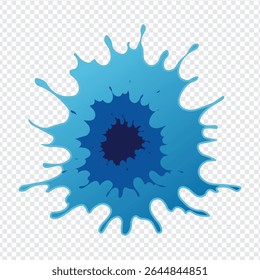 splatter shape icon with bright green gradient on transparent background