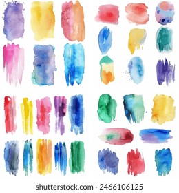 Splatter Spot Fleck Farbstoff Tusche Strich Bunte Pastellfarben Splash Sketch Nasse Kreativität Aquarellfarbe