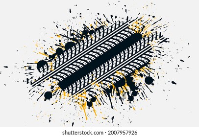 Splatter tire track background design