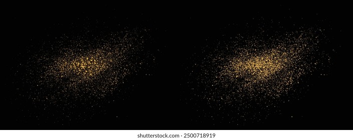 Splatter vector realistic gold glitter celebratory background