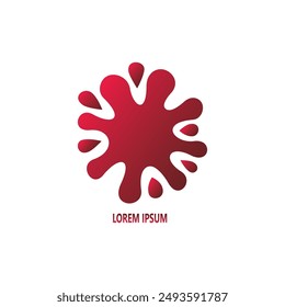 Vector de salpicadura, logotipo de manchado, dibujado a mano