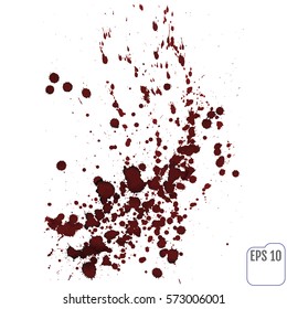 Splattered Blood Stain On White Background Stock Vector (Royalty Free ...