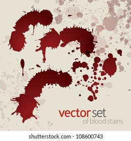 Splattered blood stains, set 2