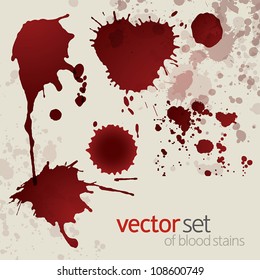 Splattered blood stains, set 5