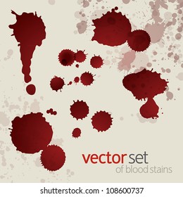 Splattered blood stains, set 6