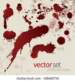 Splattered blood stains, set 8