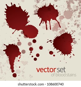 Splattered blood stains, set 9
