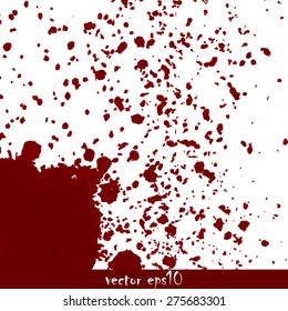 Splattered blood stains - Vector illustration.
