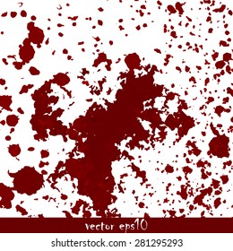 Splattered blood stains - Vector illustration.