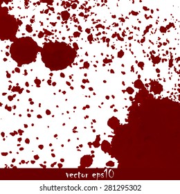 Splattered blood stains - Vector illustration.