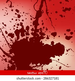 Splattered blood stains - Vector illustration.