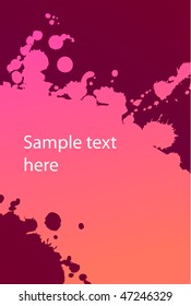 Splattered bright pink background