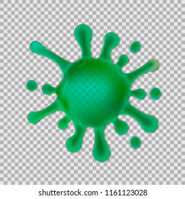 Splattered slime isolated on transparent background. Vector illustration. Eps 10. 