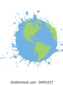 Splattered World Graffiti