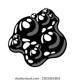 Splattering blotch slime. Toxic mucus smudges stain. Leaking paint blot.