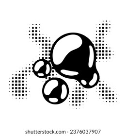 Splattering blotch slime. Toxic mucus smudges stain. Leaking paint blot.