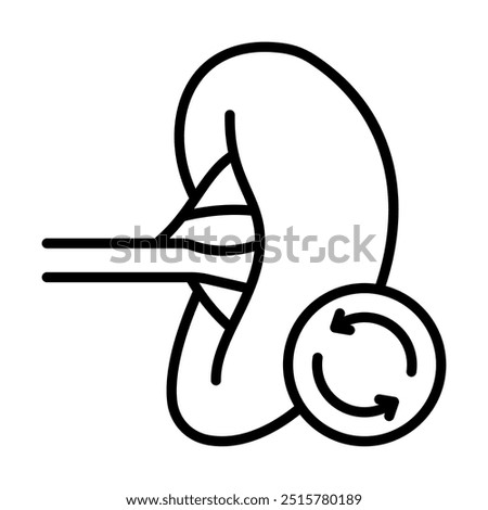 Spleen Glyph icon line vector illustration