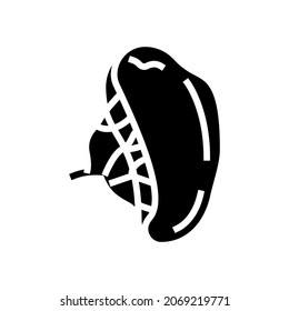 spleen human organ glyph icon vector. spleen human organ sign. isolated contour symbol black illustration