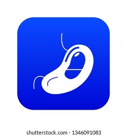Spleen icon blue vector isolated on white background