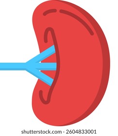 Spleen Icon Flat Vector Illustration