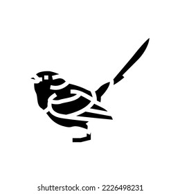 splendid fairywren bird exotic glyph icon vector. splendid fairywren bird exotic sign. isolated symbol illustration
