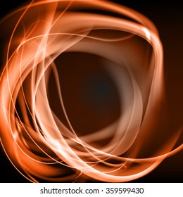 Splendid glossy orange frame. Abstract elegant vector background with fiber saturation