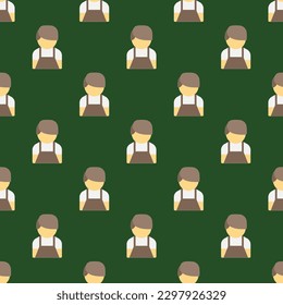 Splendid square tile adorned with a captivating food artwork. Seamless pattern with barista on mellow yellow background. Design for websites to create an attractive and user-friendly interface.