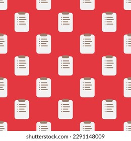 Splendid square tile showcasing a whimsical food engraving. Seamless pattern with clipboard on bubble gum background. Design for websites to make them stand out.