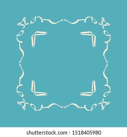Splendid vector frame. Isolated. Place for message or pic. Named layers. For decoration of nature fotograph visiting card, bus schedule, todo list frame, certificate, sign in the park and etc