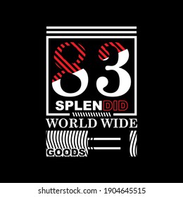 espléndido, a nivel mundial, diseño gráfico elegante de tipografía, para impresión de camisetas, ilustración vectorial