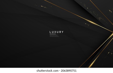 the splendor of luxury black gold poster on abstract background with dynamic