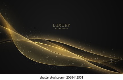 The Splendor Of Luxury Black Gold Poster On Abstract Background