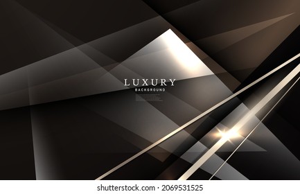 the splendor of luxury black gold poster on abstract background with dynamic