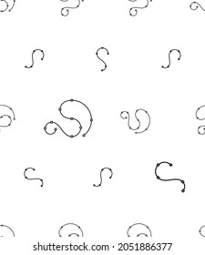 Spline Icon Seamless Pattern, Geometric Mathematics Drawing Icon Vector Art Illustration