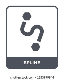 spline icon vector on white background, spline trendy filled icons from Geometry collection, spline simple element illustration