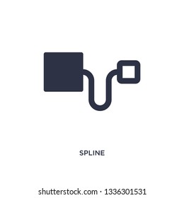 spline isolated icon. Simple element illustration from geometry concept. spline editable logo symbol design on white background. Can be use for web and mobile.