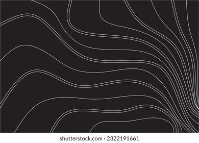 Spline of pattern vector pattern. Design of swirl line white on black background. Design print for illustration, texture, textile, wallpaper, background. Set 9