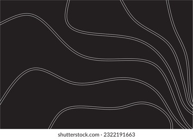 Spline of pattern vector pattern. Design of swirl line white on black background. Design print for illustration, texture, textile, wallpaper, background. Set 7