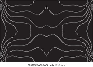 Spline of pattern vector pattern. Design of swirl line white on black background. Design print for illustration, texture, textile, wallpaper, background. Set 8