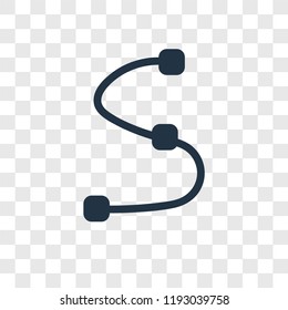 Spline vector icon isolated on transparent background, Spline transparency logo concept