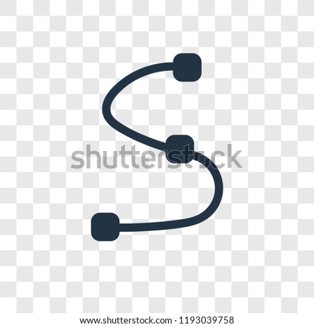 Spline vector icon isolated on transparent background, Spline transparency logo concept