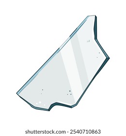 splintered glass broken shard cartoon. shattered edge, piece breakage, chard sliver splintered glass broken shard sign. isolated symbol vector illustration