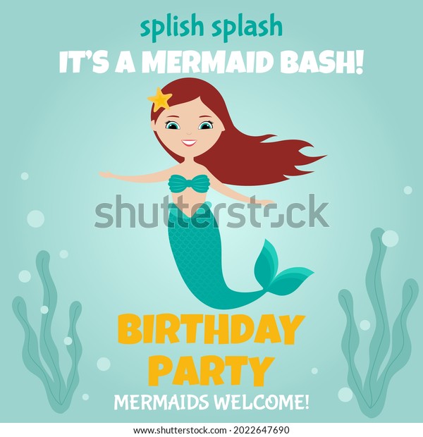 Splish Splash Birthday Bash Birthday Party Stock Vector (Royalty Free ...