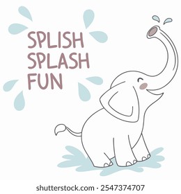 Splish Splash Fun: Playful Puddle Adventures Vector Design