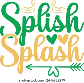 Splish Splash Diseño de la camiseta para el amante del verano
