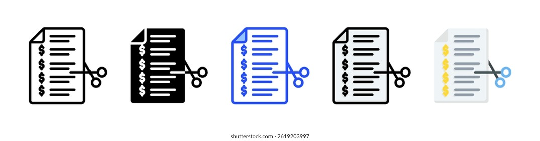 Dividir Coleção De Ícones De Lista Com Vários Estilos