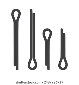 split cotter pin icon vector symbol design