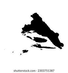 Split Dalmatia county map, subdivisions of Croatia. Vector illustration.